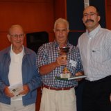 17 Aharon Hirschenson and Paz Einat receive their trophy from Byron Zappas: 1st Prize in the Long Composing Ty