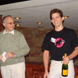 09 Michel Caillaud (left) with Reto Aschwanden (right) in the Champagne composing tourney prize-giving